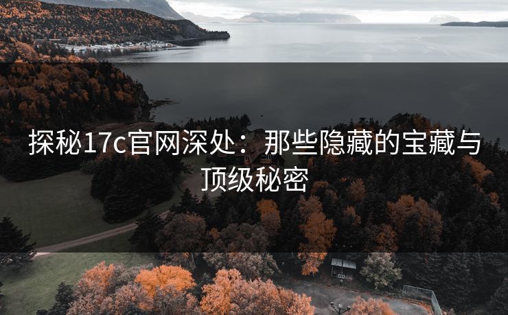 探秘17c官网深处：那些隐藏的宝藏与顶级秘密