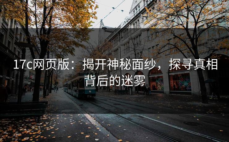 17c网页版：揭开神秘面纱，探寻真相背后的迷雾